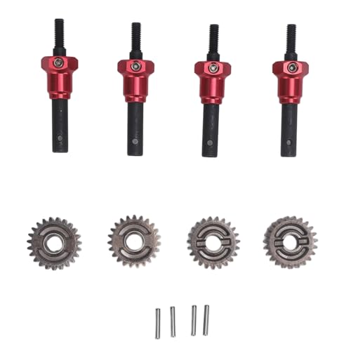 Yuezhongoo 4 Stück RC Portal Achsschenkel Professionelle RC-Car-Antriebswelle aus verstärktem Stahl mit Kombinierer für 1/10 RC-Car-Zubehör mit 8258-Getriebe Yuezhongoo 4 Stück RC Portal Achsschenkel Professionelle RC-Car-Antriebswelle aus verstärktem Stahl mit Kombinierer für 1/10 RC-Car-Zubehör mit 8258-Getriebe von Yuezhongoo