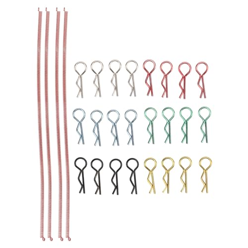 Yuezhongoo RC-Karosserie-Clip-Seil, professionelle Metall-RC-Karosserie-R-Stifte mit verlorenem Seil für 1/8, 1/10, 1/12, 1/18 RC-Auto (150mm) von Yuezhongoo