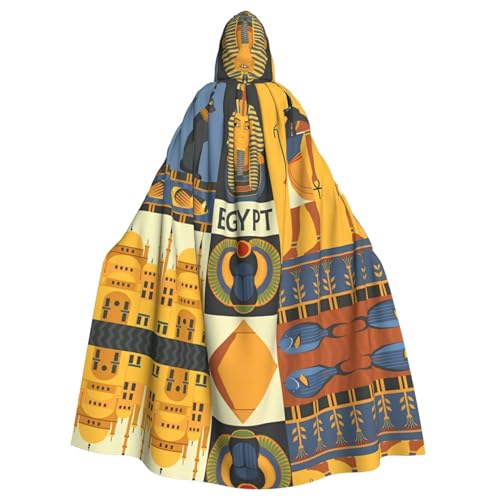 Yugtaee Ancient Egypt Tribe Series Printed Halloween Adult Hooded Cape Cloak For Role-Playing, Stage Costumes, Parties Easy Care Yugtaee Ancient Egypt Tribe Series Printed Halloween Adult Hooded Cape Cloak For Role-Playing, Stage Costumes, Parties Easy Care von Yugtaee