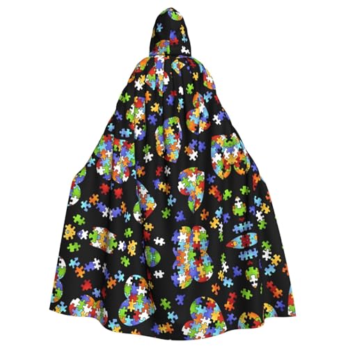 Yugtaee Autismus-Bewusstseins-Puzzleteile, Herz, bedruckt, Halloween, Erwachsene, Kapuzenumhang für Rollenspiele, Bühnenkostüme, Partys, pflegeleicht Yugtaee Autismus-Bewusstseins-Puzzleteile, Herz, bedruckt, Halloween, Erwachsene, Kapuzenumhang für Rollenspiele, Bühnenkostüme, Partys, pflegeleicht von Yugtaee