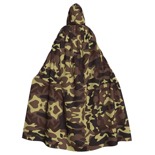 Yugtaee Camouflage-Muster, bedruckter Halloween-Umhang mit Kapuze für Erwachsene, für Rollenspiele, Bühnenkostüme, Partys, pflegeleicht Yugtaee Camouflage-Muster, bedruckter Halloween-Umhang mit Kapuze für Erwachsene, für Rollenspiele, Bühnenkostüme, Partys, pflegeleicht von Yugtaee