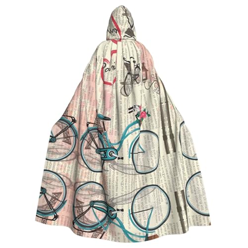 Yugtaee Eiffelturm-Fahrrad-Umhang mit Kapuze, bedruckt, Halloween, Erwachsene, für Rollenspiele, Bühnenkostüme, Partys, pflegeleicht Yugtaee Eiffelturm-Fahrrad-Umhang mit Kapuze, bedruckt, Halloween, Erwachsene, für Rollenspiele, Bühnenkostüme, Partys, pflegeleicht von Yugtaee