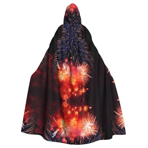 Yugtaee Feuerwerk Himmel gedruckt Halloween Erwachsene Kapuzenumhang Umhang für Rollenspiele, Bühnenkostüme, Partys, pflegeleicht Yugtaee Feuerwerk Himmel gedruckt Halloween Erwachsene Kapuzenumhang Umhang für Rollenspiele, Bühnenkostüme, Partys, pflegeleicht von Yugtaee