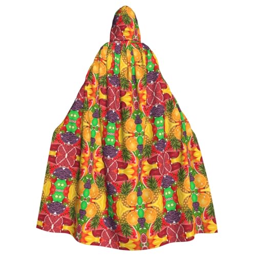 Yugtaee Frisches Obst, Ananas, bedruckt, Halloween-Umhang für Erwachsene, mit Kapuze, Umhang für Rollenspiele, Bühnenkostüme, Partys, pflegeleicht Yugtaee Frisches Obst, Ananas, bedruckt, Halloween-Umhang für Erwachsene, mit Kapuze, Umhang für Rollenspiele, Bühnenkostüme, Partys, pflegeleicht von Yugtaee