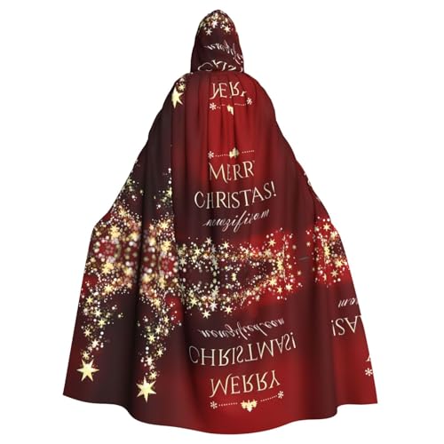 Yugtaee Frohe Weihnachten bedruckter Halloween-Umhang mit Kapuze für Rollenspiele, Bühnenkostüme, Partys, pflegeleicht Yugtaee Frohe Weihnachten bedruckter Halloween-Umhang mit Kapuze für Rollenspiele, Bühnenkostüme, Partys, pflegeleicht von Yugtaee