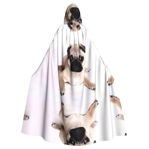 Yugtaee Hunde-bedruckter Halloween-Umhang mit Kapuze für Rollenspiele, Bühnenkostüme, Partys, pflegeleicht Yugtaee Hunde-bedruckter Halloween-Umhang mit Kapuze für Rollenspiele, Bühnenkostüme, Partys, pflegeleicht von Yugtaee