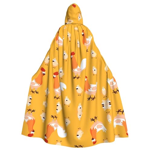 Yugtaee Kapuzenumhang mit Huhn-Motiv, bedruckt, Halloween, Erwachsene, für Rollenspiele, Bühnenkostüme, Partys, pflegeleicht Yugtaee Kapuzenumhang mit Huhn-Motiv, bedruckt, Halloween, Erwachsene, für Rollenspiele, Bühnenkostüme, Partys, pflegeleicht von Yugtaee