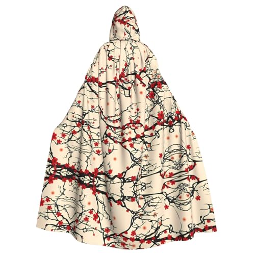 Yugtaee Kapuzenumhang mit Kirschblüten-Druck, für Erwachsene, für Rollenspiele, Bühnenkostüme, Partys, pflegeleicht Yugtaee Kapuzenumhang mit Kirschblüten-Druck, für Erwachsene, für Rollenspiele, Bühnenkostüme, Partys, pflegeleicht von Yugtaee