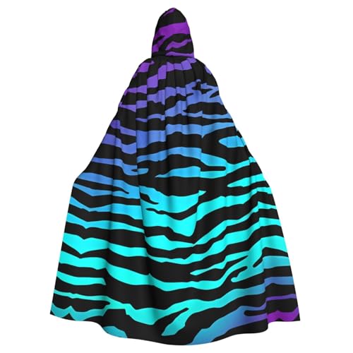 Yugtaee Lila Blau Grün Camouflage Zebra Streifen Gedruckt Halloween Erwachsene Kapuzenumhang Umhang Umhang für Rollenspiele, Bühnenkostüme, Partys Pflegeleicht Yugtaee Lila Blau Grün Camouflage Zebra Streifen Gedruckt Halloween Erwachsene Kapuzenumhang Umhang Umhang für Rollenspiele, Bühnenkostüme, Partys Pflegeleicht von Yugtaee