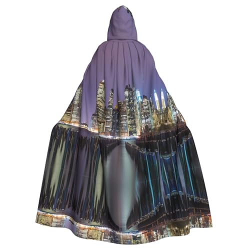 Yugtaee New York City bedruckter Halloween-Umhang für Erwachsene, mit Kapuze, für Rollenspiele, Bühnenkostüme, Partys, pflegeleicht Yugtaee New York City bedruckter Halloween-Umhang für Erwachsene, mit Kapuze, für Rollenspiele, Bühnenkostüme, Partys, pflegeleicht von Yugtaee