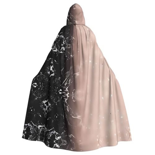 Yugtaee Umhang mit Kapuze für Erwachsene, Marmor-Farbe, Rotgold, bedruckt, für Rollenspiele, Bühnenkostüme, Partys, pflegeleicht Yugtaee Umhang mit Kapuze für Erwachsene, Marmor-Farbe, Rotgold, bedruckt, für Rollenspiele, Bühnenkostüme, Partys, pflegeleicht von Yugtaee