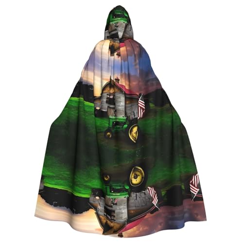 Yugtaee Umhang mit Kapuze für Erwachsene, Motiv: alter Traktor, Foto, Bauernhof, bedruckt, Halloween, Erwachsene, für Rollenspiele, Bühnenkostüme, Partys, pflegeleicht Yugtaee Umhang mit Kapuze für Erwachsene, Motiv: alter Traktor, Foto, Bauernhof, bedruckt, Halloween, Erwachsene, für Rollenspiele, Bühnenkostüme, Partys, pflegeleicht von Yugtaee