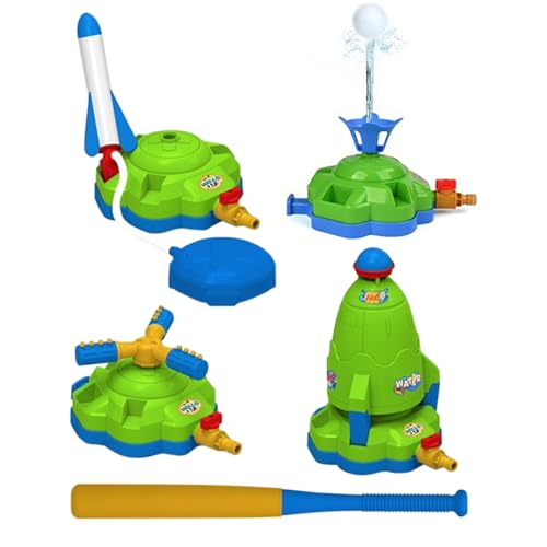 Wassersprenger Für Kinder, 4-in-1 Outdoor-Spielset Für Draußen, Baseball Raketenstart Spielset Interaktives Spielzeug Für Draußen Familien Spaß Alter 3-12 Mädchen Wassersprenger Für Kinder, 4-in-1 Outdoor-Spielset Für Draußen, Baseball Raketenstart Spielset Interaktives Spielzeug Für Draußen Familien Spaß Alter 3-12 Mädchen von Yugugomo
