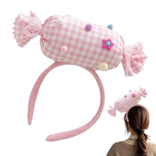 Yugugomo Haarband Für Damen - 3D Süßigkeiten Haarband Accessoires Für Damen - Bequemes Kopfband Haar Kostüm Outfit Für Halloween Geburtstag Freundin Modeparty Anlass von Yugugomo