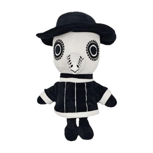 Yugugomo Kuscheltier Krähe - Kuscheltier Krähenarzt Plüschfigur - Schmuse Puppe Gothic Deko Für Kinder Erwachsene Mädchen Schlafzimmer Wohnzimmer Geburtstag Sofa von Yugugomo