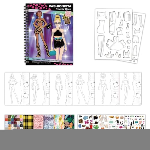 Yugugomo Mädchen Stickerbücher - Mode Design Malsticker Buch Für Kleinkinder,Interaktives Lernspielzeug Für Kinder Ab 3 Jahren Mädchen Lehrer Zuhause Reise Spielzeit von Yugugomo