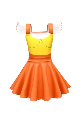 Yulefly Tintenfisch Spiel Puppen Cosplay Kostüm Mädchen Tintenfischspiel Outfit Squid Costume Halloween Karneval 140 von Yulefly
