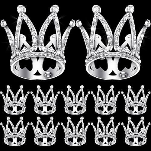 12 Stück Kronen-Kuchenaufsatz Mini-Baby-Krone, kleine Prinzessinnen-Kopfschmuck, Kuchendekoration für Frauen, Damen, Mädchen, Brautschmuck, Hochzeit, königliches Thema, Babyparty, Dekorationen für Geburtstagsparty (Silber) 12 Stück Kronen-Kuchenaufsatz Mini-Baby-Krone, kleine Prinzessinnen-Kopfschmuck, Kuchendekoration für Frauen, Damen, Mädchen, Brautschmuck, Hochzeit, königliches Thema, Babyparty, Dekorationen für Geburtstagsparty (Silber) von Yulejo