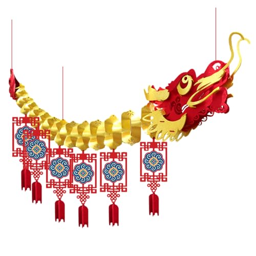 Yulokdwi Chinese New Year Decoration 2024 Banner, Chinesisches Neujahrsbanner,Frühlingsfest-Dekoration,Banner-Dekorationsset Für Das Frühlingsfest 2024, Heimdekorationen Für Wände, Häuser von Yulokdwi