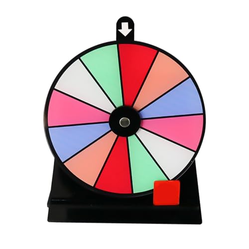 Yulokdwi Glücksrad Zum Drehen, Glücksrad Spielzeug,Tabletop Spinnings Prize Wheel, 8/12/15 Slots Tischpreisträger, Rutschroulette-Rad des Glücksspiels Mit Stand Und Löschbar, Wiederverwendbar von Yulokdwi