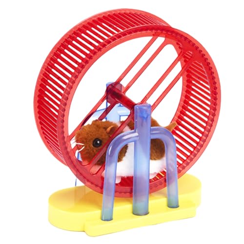 Yulokdwi Interaktive Spielzeuge | Tierisches Haustierspielzeug | Interaktive Simulation Plüsch Kaninchen Modell Mit Ständer Laufrad Und Spiel,Für Katze Kinder Spieltisch Zuhause Indoor Aktivitäten von Yulokdwi