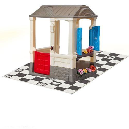 YumiDaya Kinder-Spielhaus-Matte, 150 x 149,9 cm, wasserdicht, Spielhaus-Teppich mit rutschfester Unterseite, tragbare Spielhaus-Spielmatte (200 x 149,9 cm) von YumiDaya