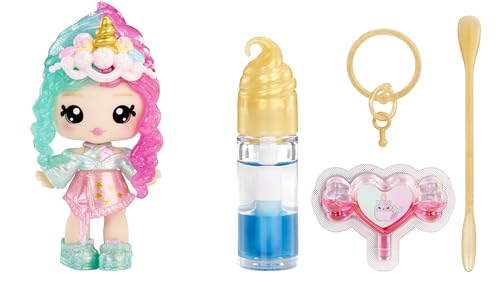 Yummiland Lip Gloss Doll: Mystery Color Change - Phoebe Frappe - Enthält 1 Puppe, DIY-Lipgloss + Abnehmbaren Schlüsselanhänger, Kosmetik-Spiel, Sammlerstück, Geeignet für Kinder ab 4 Jahren von Yummiland