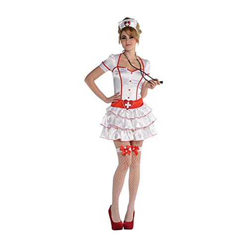 Yummy Bee - Freches Krankenschwester-Kostüm Damen - Sexy Verkleidung Outfit Halloween - Übergröße 36-46 (36-38) von Yummy Bee