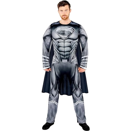 Yummy Bee - Superman Kostüm Erwachsene - Halloween Kostüme für Herren - Superman Justice League Kostüm Herren - Horror Kostüm (L - 42/44) von Yummy Bee