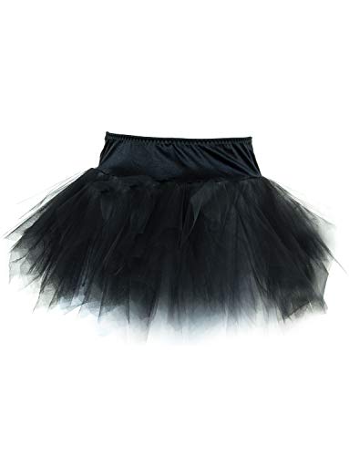 Yummy Bee Tutu Rock Burleske Halloween Kostüm Damen Größe 34-56 (Schwarz, 42) von Yummy Bee