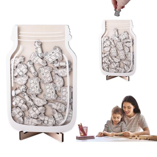 YunBey Belohnungsglas Kinder Klassenzimmer Belohnungsglas aus Holz Reward Jar Automuster Personalisiertes Belohnungssystem für Zuhause Schule Jungen Mädchen YunBey Belohnungsglas Kinder Klassenzimmer Belohnungsglas aus Holz Reward Jar Automuster Personalisiertes Belohnungssystem für Zuhause Schule Jungen Mädchen von YunBey