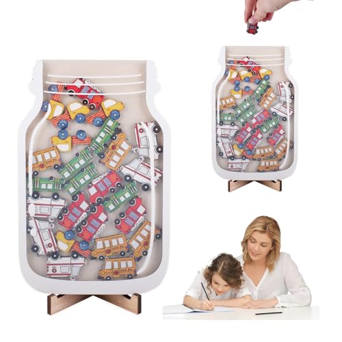 YunBey Belohnungsglas für Kinder Reward Jar Klassenzimmer Belohnungsglas Automuster Personalisiertes Belohnungssystem für Jungen und Mädchen Zuhause Schule von YunBey