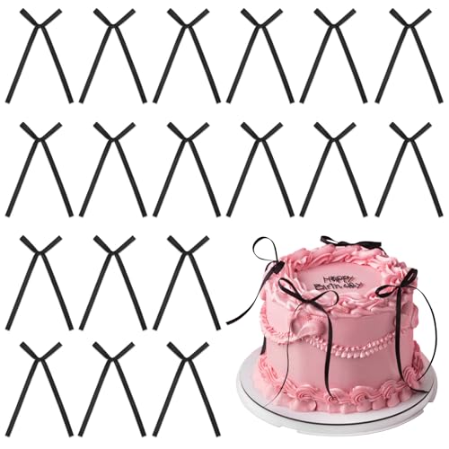 50 Pcs Bow Cake Decorations,Black Bow Ribbon,Birthday Cake Decorations Cute and Practical,Baby Shower Cake Decorations,Mini Bows for Crafting,for Kids Birthday Wedding Party Gift Wrapping 50 Pcs Bow Cake Decorations,Black Bow Ribbon,Birthday Cake Decorations Cute and Practical,Baby Shower Cake Decorations,Mini Bows for Crafting,for Kids Birthday Wedding Party Gift Wrapping von YunJoyous