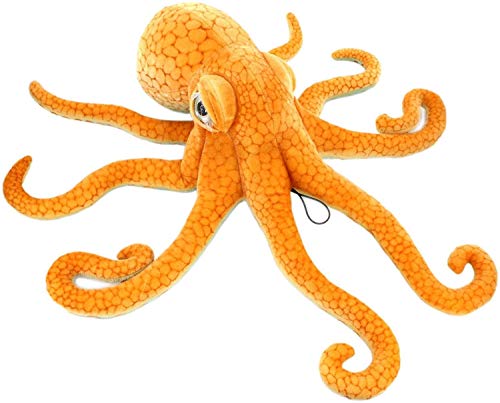 YunNasi Kuscheltier Krake Kreative Plüschtier Oktopus Kissen Naturgetreu Gestaltet, Prima als Spielzeug Geschenke für Kinder (50cm) von YunNasi