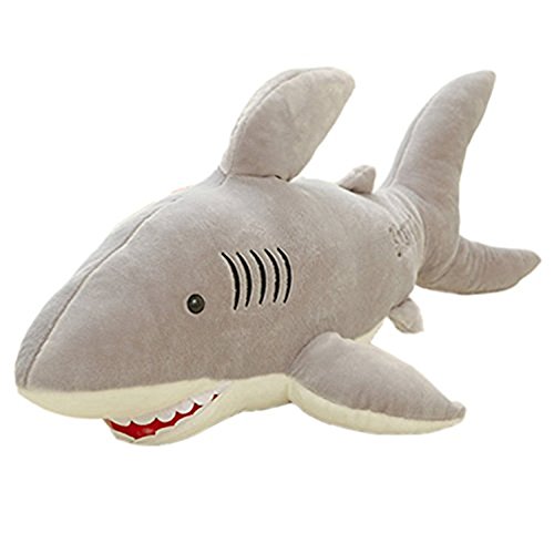 YunNasi Riesen Kuscheltier Hai Groß Stofftier Weiches Plüsch Kissen Tier Spielzeug Geschenk für Kinder Freundin (120cm) von YunNasi