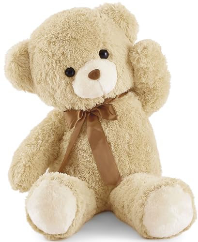 YunNasi Riesen Teddybär XXL Teddybär Groß 90cm Kuscheltier Stofftier Plüschbär (Hellbraun) von YunNasi