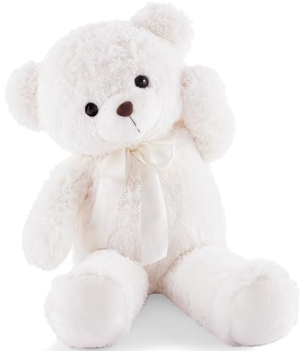 YunNasi Riesen Teddybär XXL teddybär groß 90cm Kuscheltier Stofftier Plüschbär (Weiß) von YunNasi