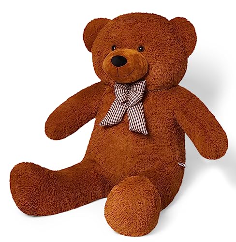 YunNasi Teddybär 100cm XL Riesen Teddy Stofftier Geschenke für Freundin (100cm, Dunkelbraun) von YunNasi