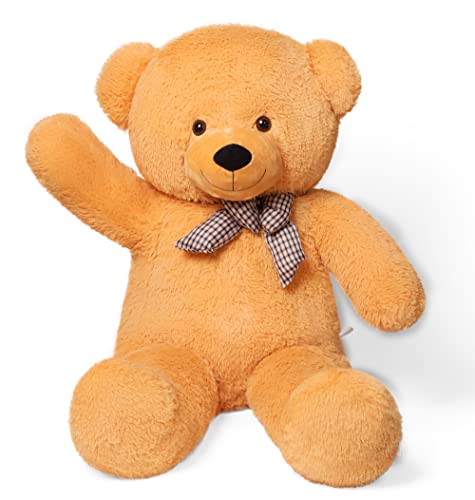 YunNasi Teddybär 100cm XL Riesen Teddy Stofftier Geschenke für Freundin (100cm, Hellbraun) von YunNasi