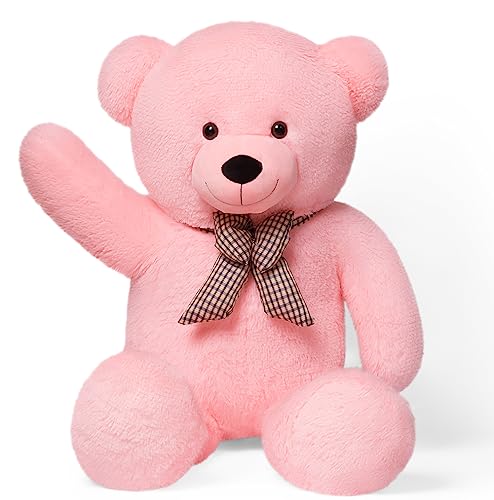 YunNasi Teddybär 100cm XL Riesen Teddy Stofftier Geschenke für Freundin (100cm, Rosa) von YunNasi