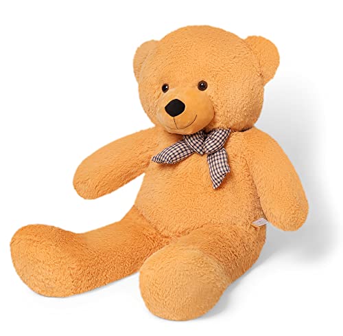 YunNasi Teddybär 120cm XXL Riesen Teddy Stofftier Geschenke für Freundin (120cm, Hellbraun) von YunNasi