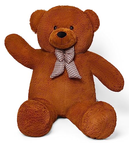 YunNasi Teddybär 120cm XXL Riesen Teddy Stofftier Geschenke für Freundin (120cm, Dunkelbraun) von YunNasi