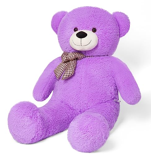 YunNasi Teddybär 120cm XXL Riesen Teddy Stofftier Geschenke für Freundin (120cm, Lila) von YunNasi