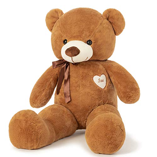 YunNasi Teddybär Groß Riesen Teddy Bär Plüschbär Kuschelbär 80cm/31.5 Inches Stofftier mit Bänder Geschenke für Kinder und Freundin von YunNasi