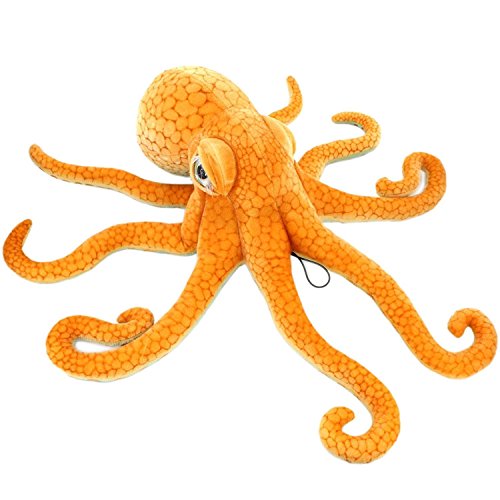 YunNasi Kuscheltier Krake Kreative Plüschtier Oktopus Kissen Naturgetreu Gestaltet, Prima als Spielzeug Geschenke für Kinder (80cm) von YunNasi