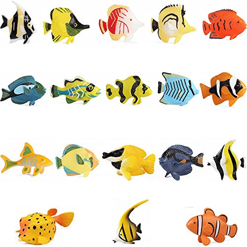 Yunchu Online Meer Leben Figuren Meerestier Spielzeug Kunststoff Mini Tiere Spielzeug Set Ozean Tiere Figuren Realistisches Ozean Kreaturen für Cake Toppers Ostern Geburtstags Party Geschenke von Yunchu Online