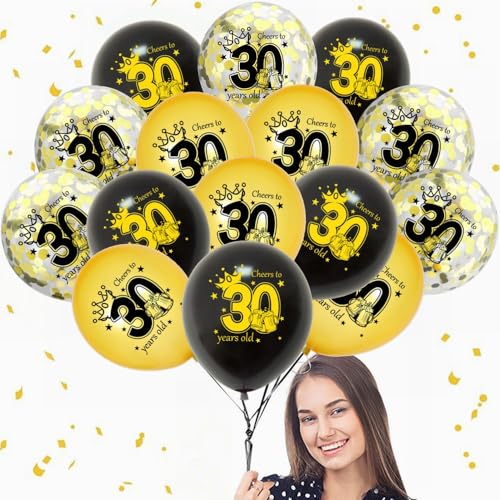 Yunchu Online 30. Geburtstag Luftballons 30. Geburtstag Dekoration Schwarz Gold Party Deko 30 jahre Geburtstag Deko 30 Jubiläum Geburtstagsparty Deko für 30 Geburtstag Mädchen Junge Deko Geschenk Yunchu Online 30. Geburtstag Luftballons 30. Geburtstag Dekoration Schwarz Gold Party Deko 30 jahre Geburtstag Deko 30 Jubiläum Geburtstagsparty Deko für 30 Geburtstag Mädchen Junge Deko Geschenk von Yunchu Online