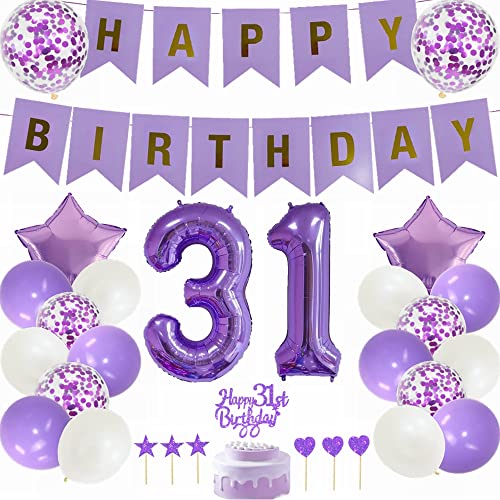 Yunchu Online 31. Geburtstag Dekoration Mann Frau Lila Tortendeko Geburtstag Lila White Party Deko 31. Geburtstag Party Deko 31 Geburtstag Mann Frau Deko Geschenk 31 jahre Geburtstag Deko Ballon Yunchu Online 31. Geburtstag Dekoration Mann Frau Lila Tortendeko Geburtstag Lila White Party Deko 31. Geburtstag Party Deko 31 Geburtstag Mann Frau Deko Geschenk 31 jahre Geburtstag Deko Ballon von Yunchu Online