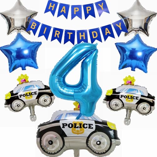 Yunchu Online 4. Polizei Geburtstag Dekoration Polizei Tortendeko Luftballons Polizei 4 Geburtstag Luftballon Blau Zahl 4 Helium Ballon für Polizei Motto Party Junge Geburtstag Party Supplies Yunchu Online 4. Polizei Geburtstag Dekoration Polizei Tortendeko Luftballons Polizei 4 Geburtstag Luftballon Blau Zahl 4 Helium Ballon für Polizei Motto Party Junge Geburtstag Party Supplies von Yunchu Online