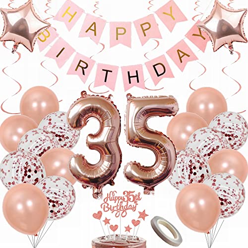 Yunchu Online Luftballon 35. Geburtstag Frauen Dekoration Rosegold Party Deko Tortendeko Geschenk Ballon Yunchu Online Luftballon 35. Geburtstag Frauen Dekoration Rosegold Party Deko Tortendeko Geschenk Ballon von Yunchu Online